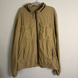 The North Face Men's Hooded Windbreaker / Rain Jacket Tan Size XL